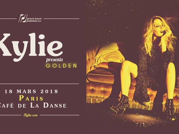Kylie Minogue en concert au Café de La Danse à Paris en mars 2018