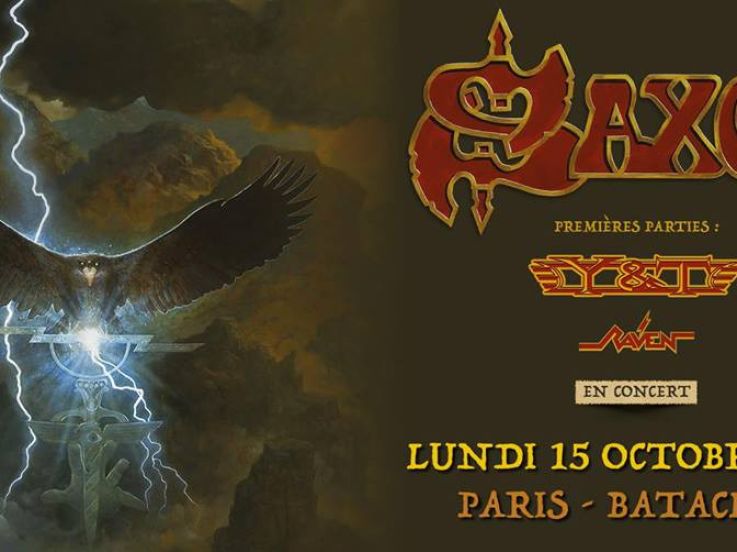 Saxon en concert au Bataclan de Paris en octobre 2018