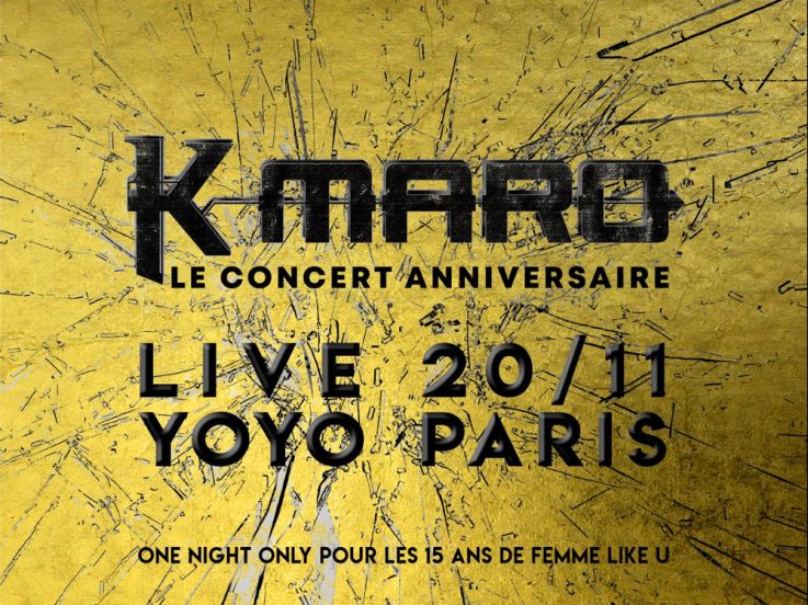 K-Maro en concert au Yoyo - Palais de Tokyo pour les 15 ans de 'Woman Like U'