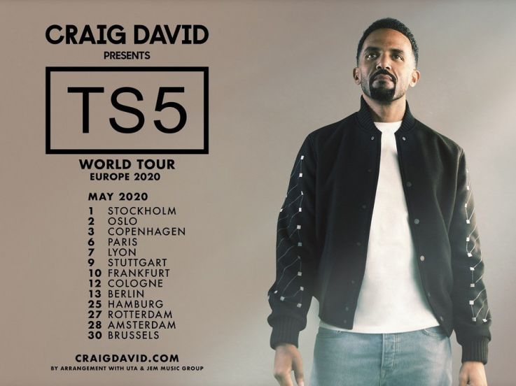 Craig David présente TS5 au Trianon à Paris en 2020