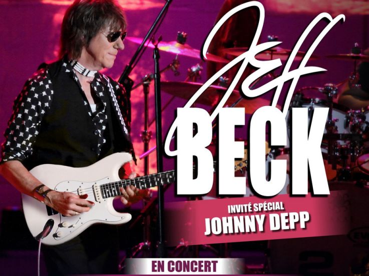 Jeff Beck en concert à l’Olympia de Paris en juillet 2022, avec Johnny Depp en invité spécial