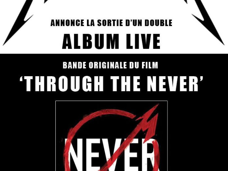 Metallica annonce la sortie d’un double album live : B.O du film "Through the Never"
