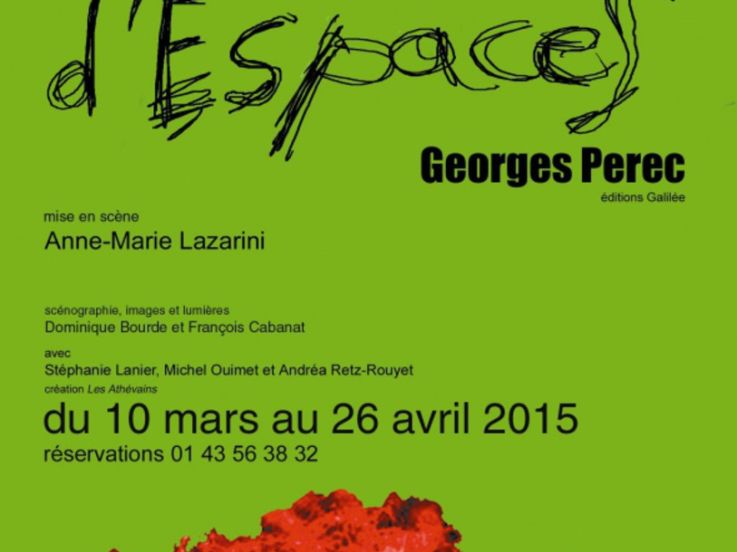 Espèces d'espaces de Georges Perec au théâtre Artistic Athévains : notre critique