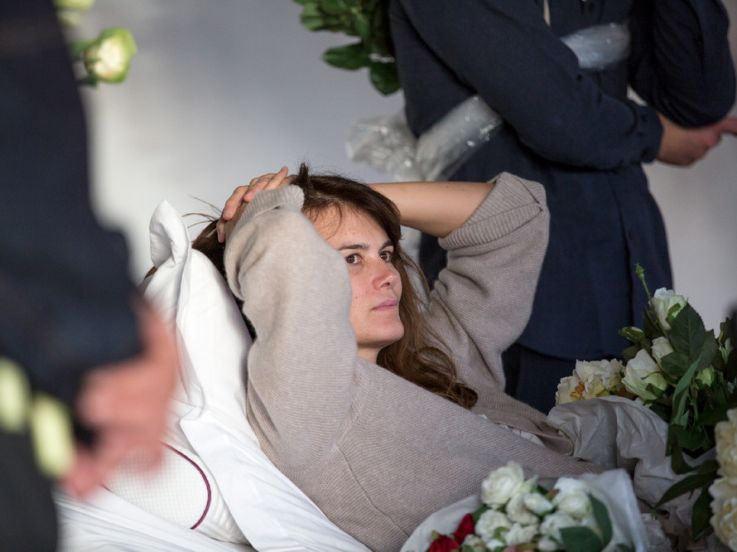 Actrice avec Marina Hands au théâtre des Bouffes du Nord