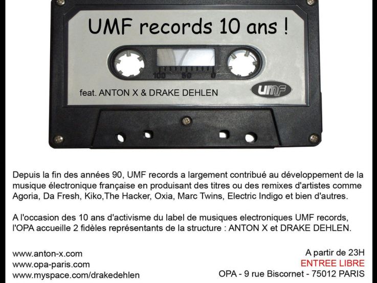 Soirée, Paris, OPA, UMF Records, Anniversaire