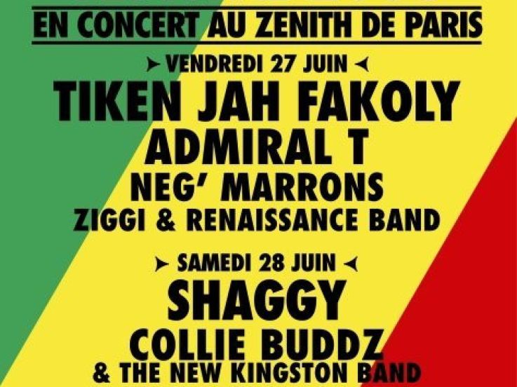 Concert, Paris, Garance Reggae Festival, Zénith, Shaggy, Tiken Jah Fakoly