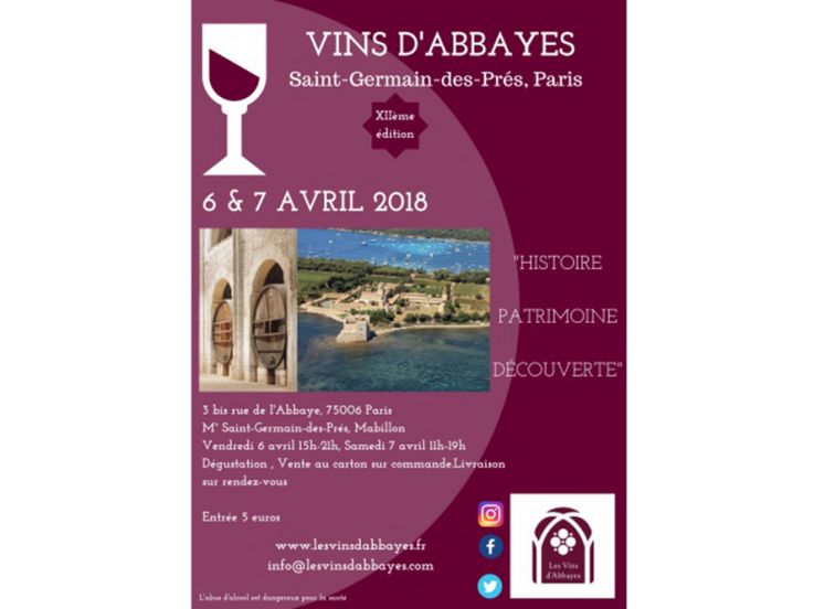 Le Salon des Vins d’Abbayes 2018 au Palais Abbatial de Saint-Germain-des-Prés