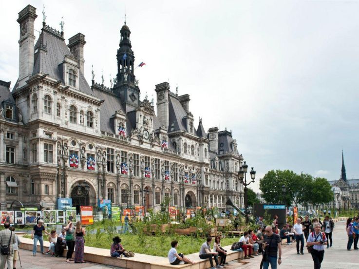 Les Jardins éphémères sur le Parvis de l'Hôtel de Ville à Paris