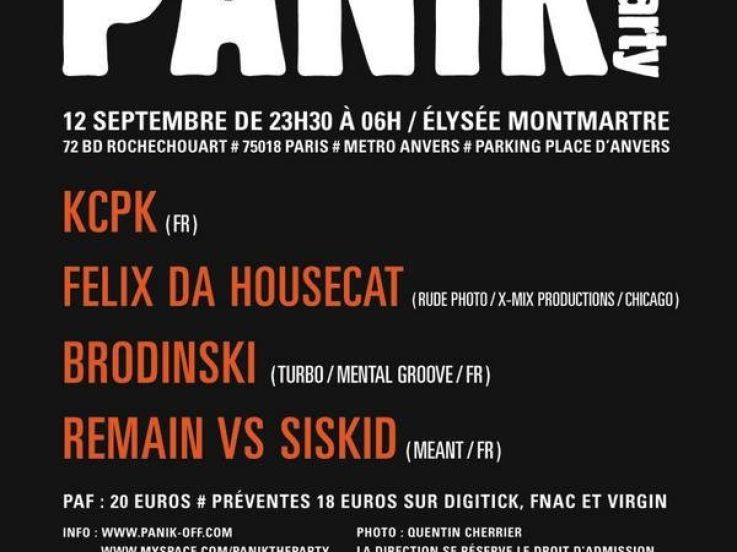 Soirée, Paris, Panik, Elysée Montmartre