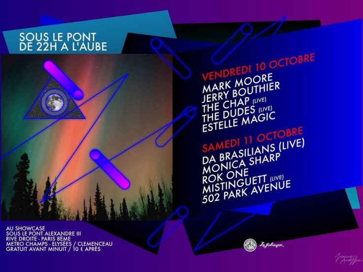 Soirée, Paris, Sous le Pont, Pont Alexandre 3, Showcase