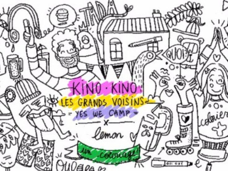 Kino Kino vous invite à venir colorier les murs des Grands Voisins