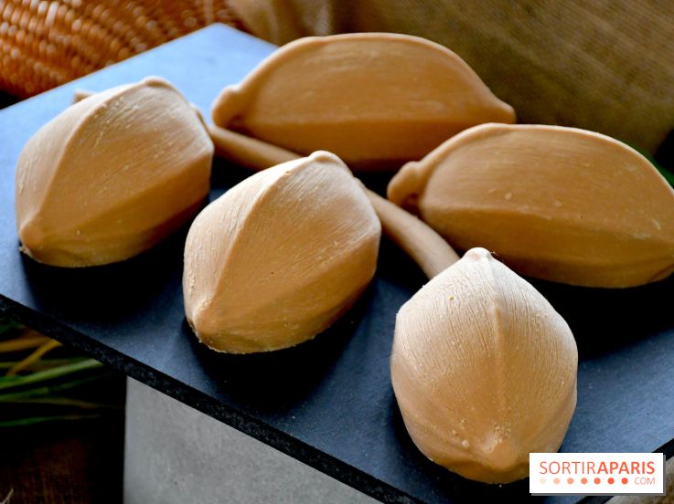 La bûche de Noël 2023 de la Halle aux Grains au sarrasin et noisettes, un coup de cœur