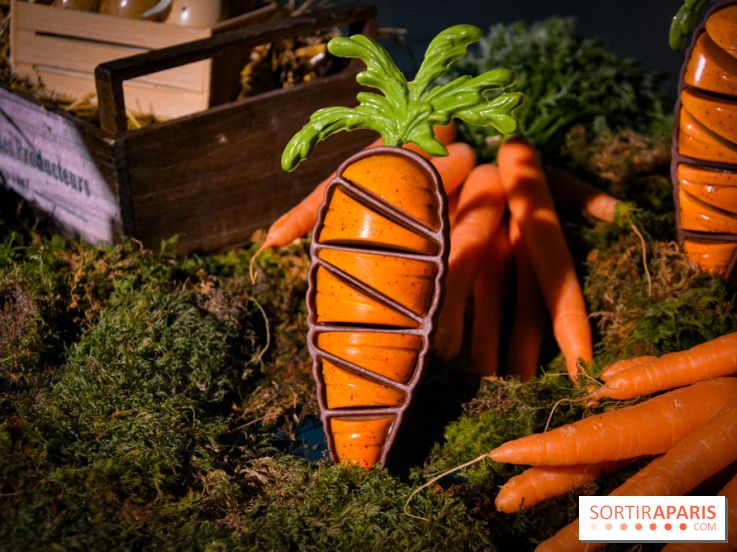 Oeuf de Pâques 2022 par Yann Brys à l'hôtel Sinner : une  audacieuse carotte en chocolat