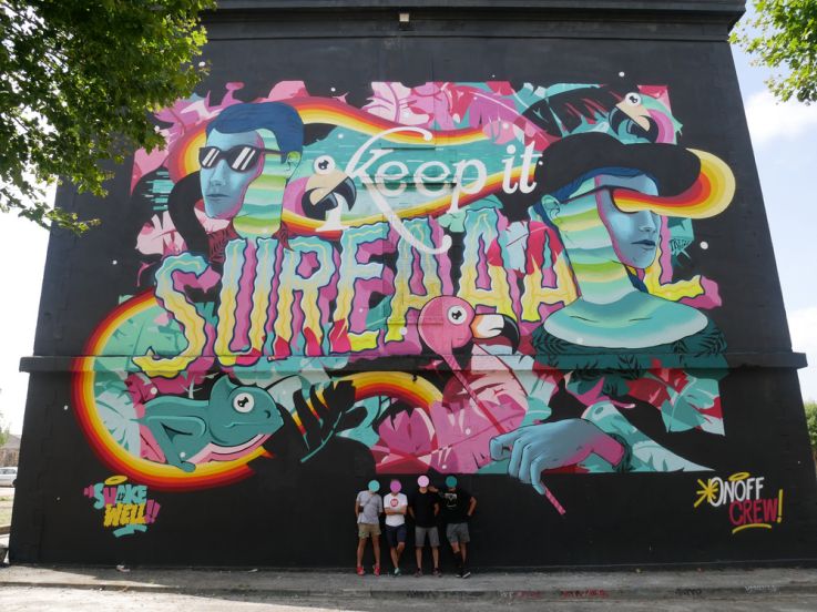 Une œuvre street art signée ONOFF à la Gare de l'Est