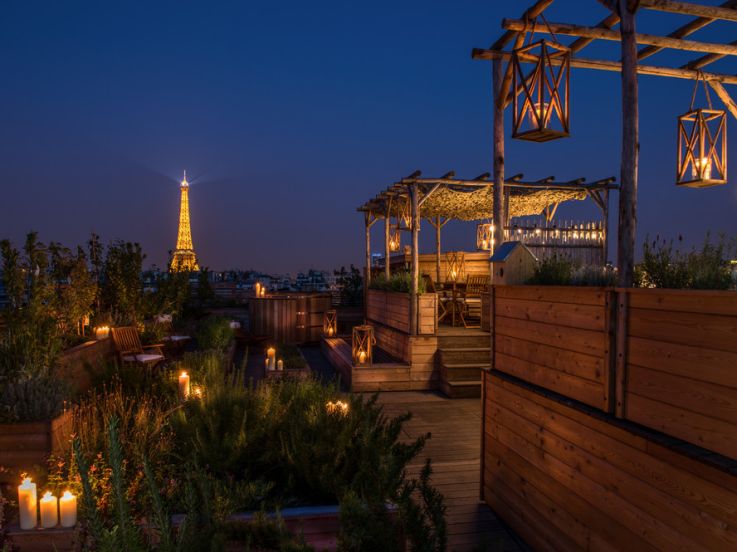 Feu d'artifice et soirée du 14 juillet 2019 sur le rooftop de l'Hôtel Brach