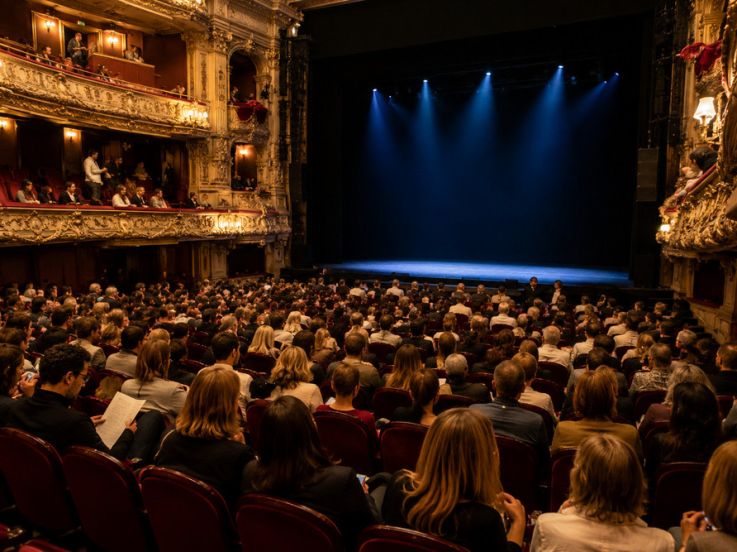 Salle de spectacle parisienne avant une représentation