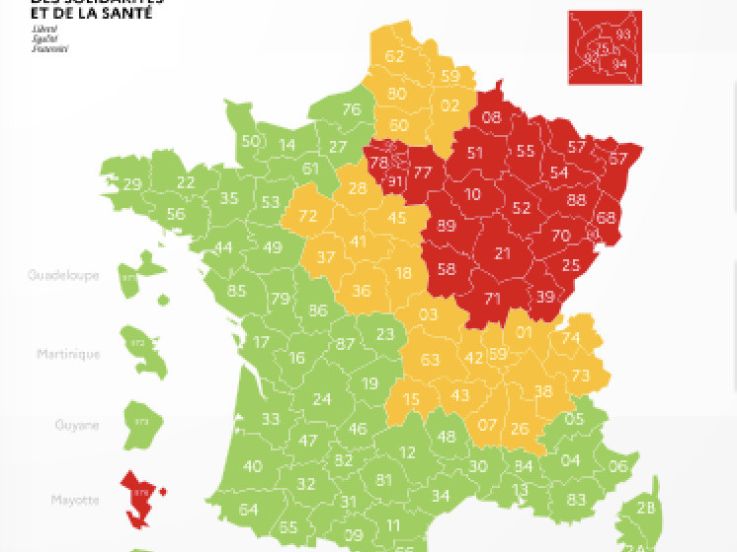 Coronavirus : Carte de France du déconfinement par département le 5 mai 2020