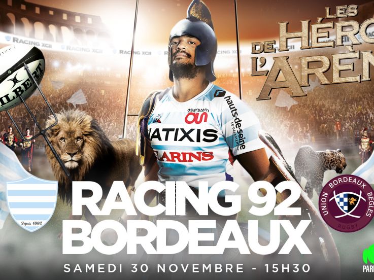Racing 92 - Bordeaux à Paris La Défense Arena : invitations 