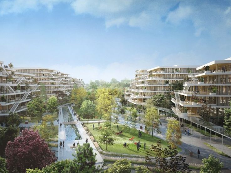 Immobilier : une ville de bureaux en bois se construit aux portes de Paris 
