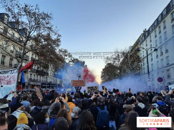 Manifestation "sécurité globale" : incendie et débordements entre manifestants et forces de l'ordre