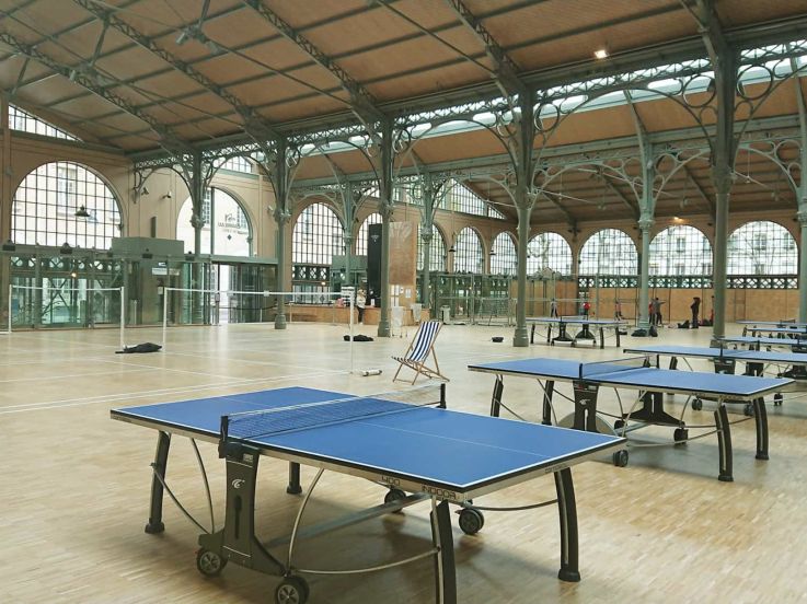 Terrains de sport en accès libre à la Halle du Carreau du Temple à Paris 