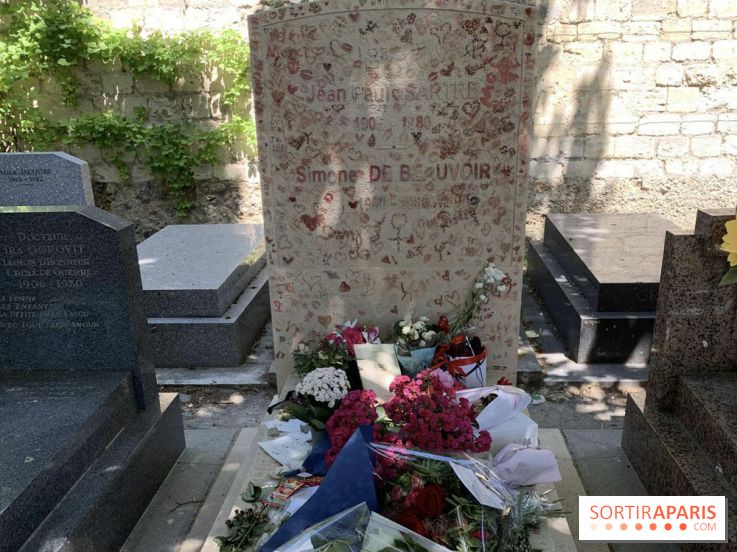 Tombe Jean-Paul Sartre Simone de Beauvoir cimetière du Montparnasse