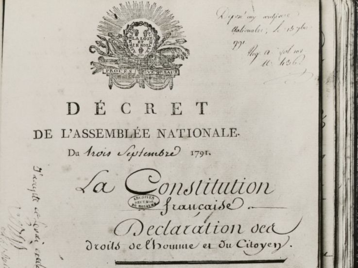 Éphéméride du 3 septembre à Paris : L'adoption de la première Constitution française à Paris
