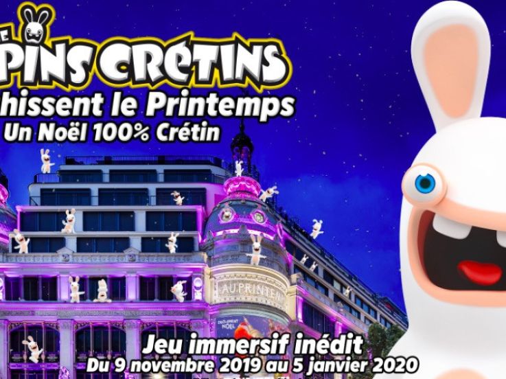 Les Lapins Crétins envahissent le Printemps Haussmann dans un jeu immersif
