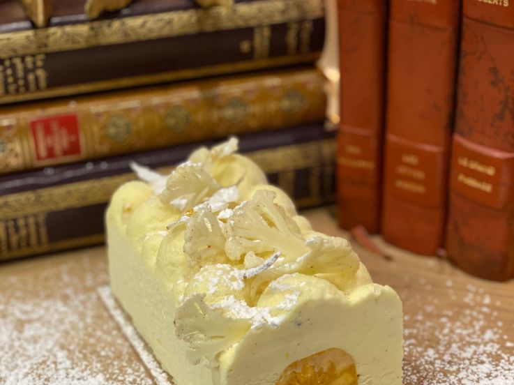 La bûche de Noël 2020 de David Gallienne (Top Chef 2020) pour Le Jardin des Plumes