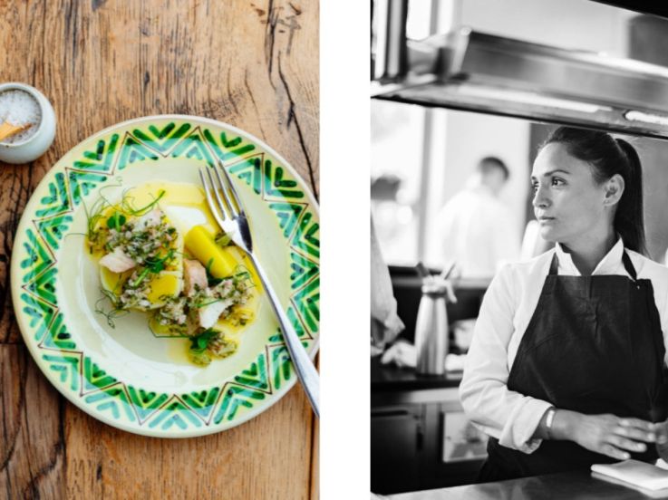 La recette des poireaux fondants et anguille fumée de Beatriz Gonzalez, cheffe de Coretta