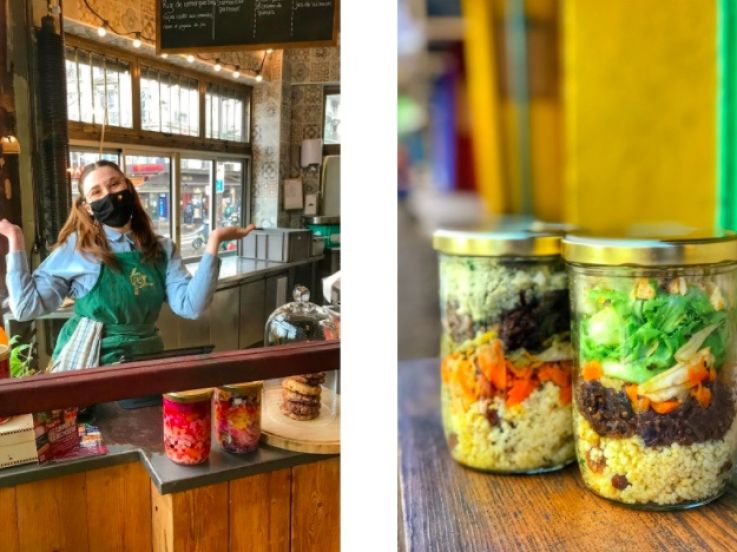 Cuisine bio en bocaux à emporter à La Recyclerie