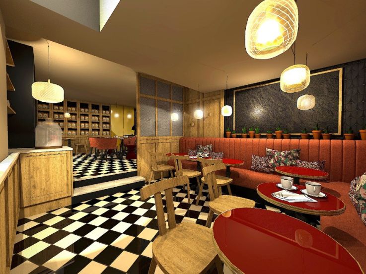 César y Georgette, le café de l'hôtel La Dépendance en hommage au poète péruvien César Vallejo