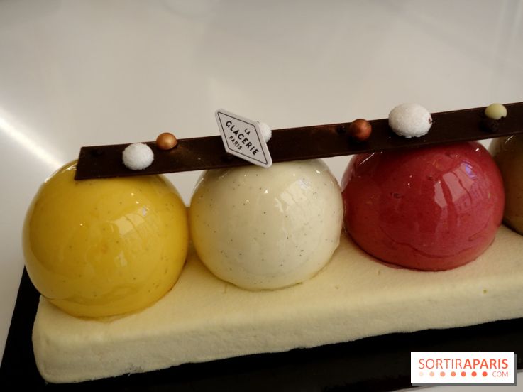 Bûche de Noël 2018 par David Wesmaël pour La Glacerie de Paris