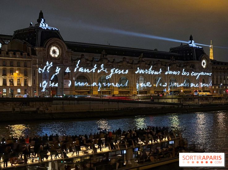 Quelle est cette projection lumineuse sur le musée d'Orsay ?