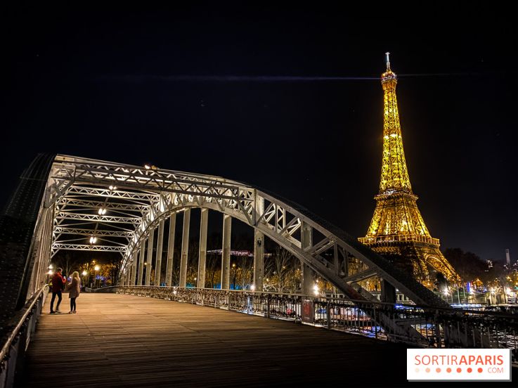 Visuel Paris Tour Eiffel pont nuit
