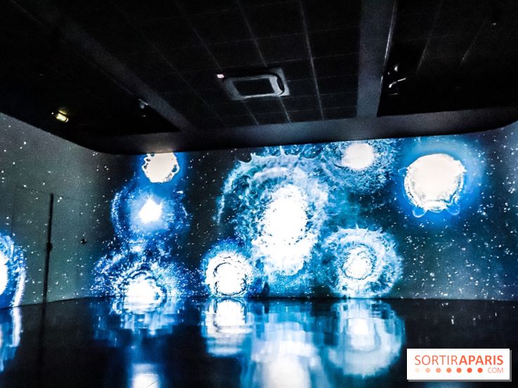 Verse, l'exposition au bar du Studio de l'Atelier des Lumières