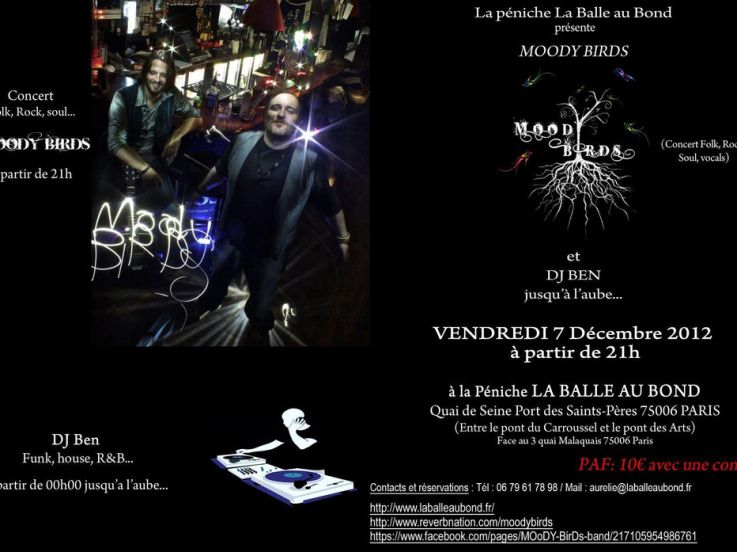 Concert Moody Birds + DJ Ben