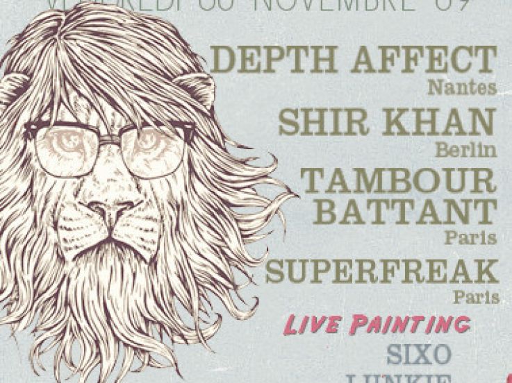 Souk Machines, Shir Khan, Depth Affect,Tambour Battant, Glazart, Soirée, Paris