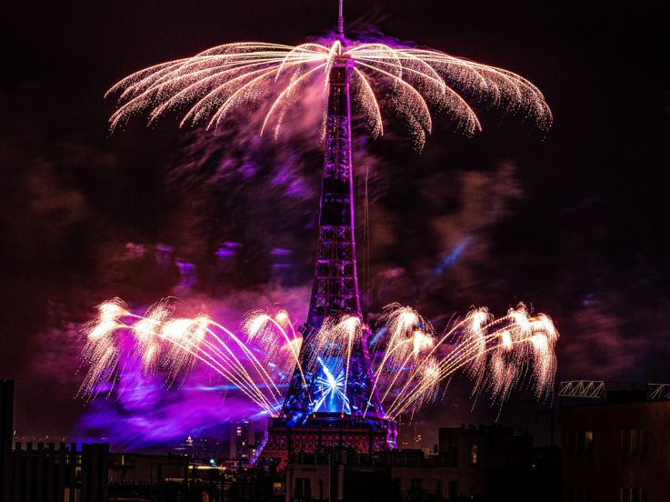 Photos du feu d'artifice du 14 juillet de Paris 2020