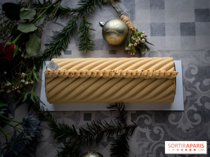 Bûche de Noël signature de Sébastien Serveau, Pâtisserie Fine Versailles