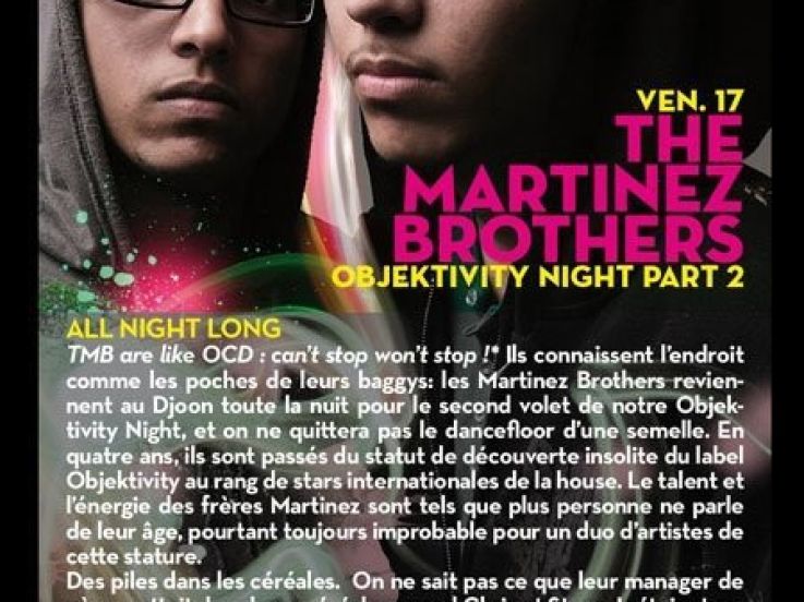 Objektivity, Martinez Brothers, paris, soirée, concerts, djoon