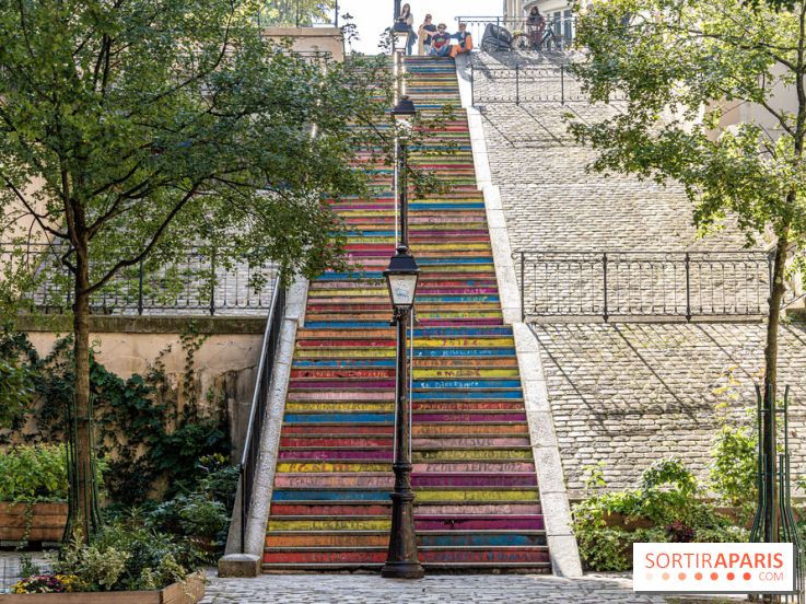 Montmartre Paris - escalier coloré