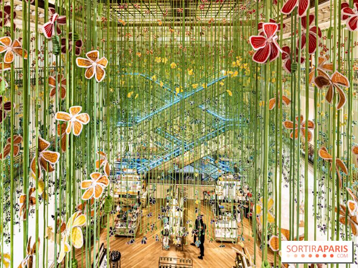 Les fleurs de Thebe Magugu au Bon Marché