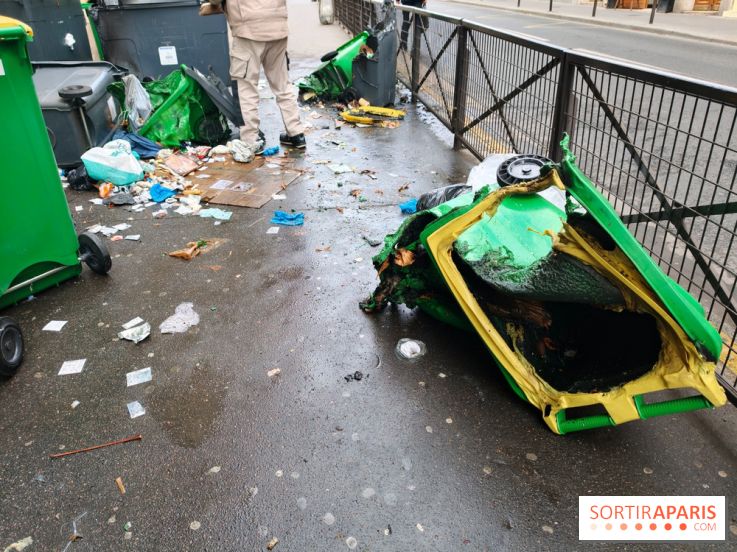 Visuel actualités - poubelle brûlée manifestation