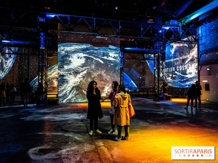 Photos : Destination Cosmos à l'Atelier des Lumières