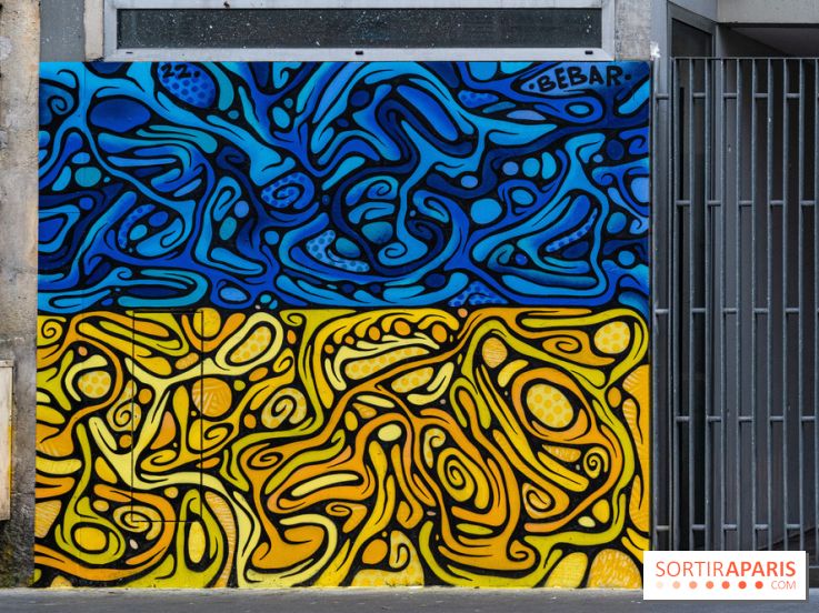 Le monde du street art se mobilise pour l'Ukraine à Paris, les photos
