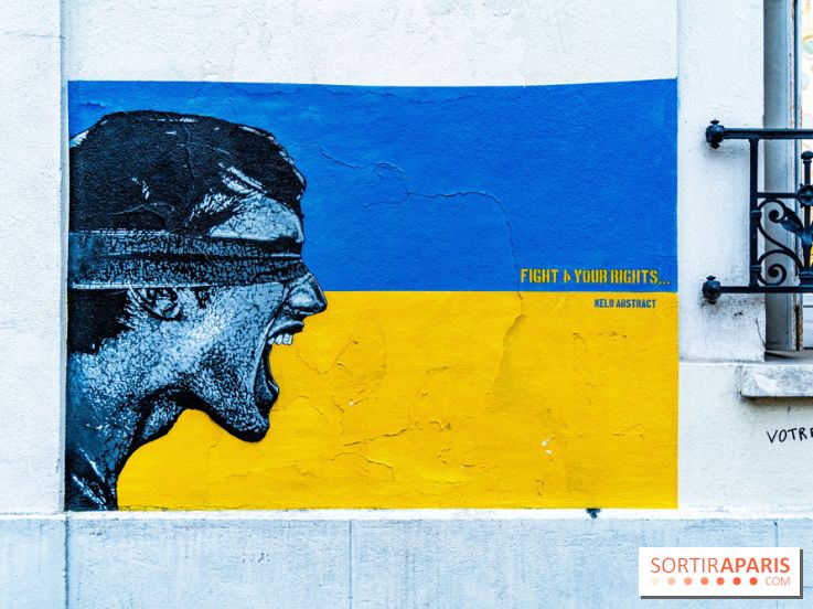 Le monde du street art se mobilise pour l'Ukraine à Paris, les photos
