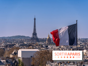 Le panorama du Panthéon - l'une des plus belles vues de Paris à 360° - Tour Eiffel - drapeau