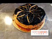 Aki Boulangerie : nos photos de sa galette des rois au sésame noir - Galette Aki Boulangerie 3