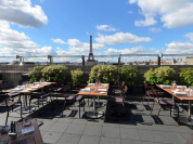 Dîner et feu d'artifice du 14 juillet 2018 depuis le toît du restaurant Maison Blanche